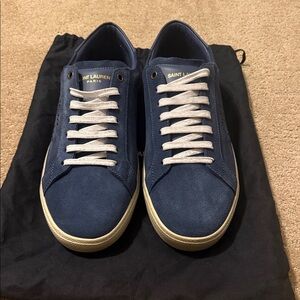 Saint Laurent Navy Blue Sneakers for Men
